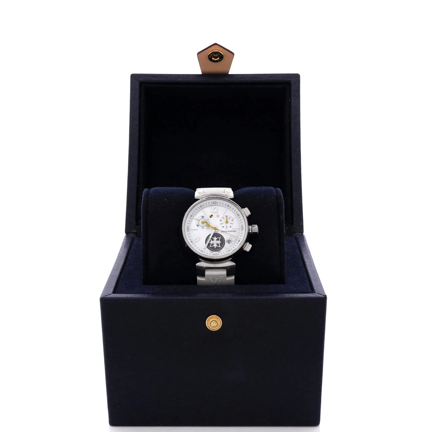 Louis Vuitton Tambour Lovely Cup Chronograph Quartz Watch Stainless Steel