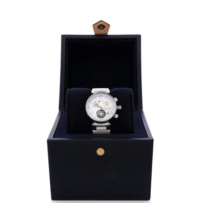 Louis Vuitton Tambour Lovely Cup Chronograph Quartz Watch Stainless Steel
