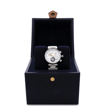 Louis Vuitton Tambour Lovely Cup Chronograph Quartz Watch Stainless Steel