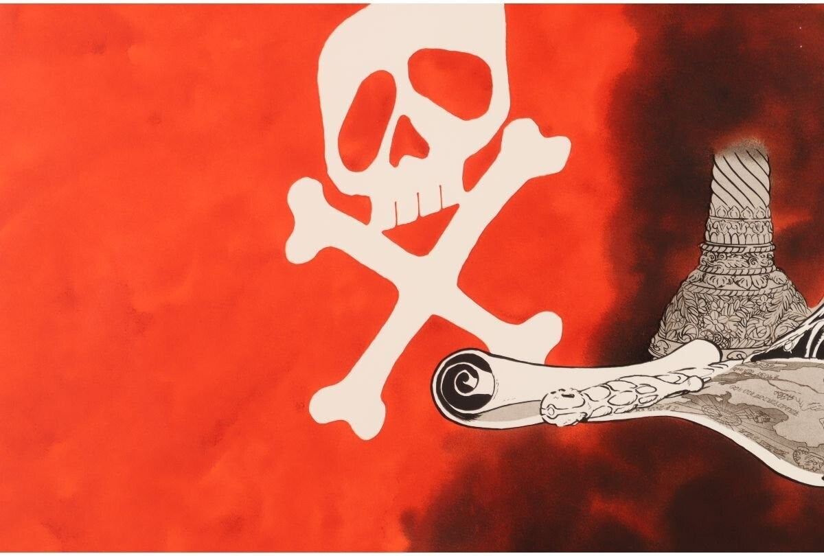 Queen Emeraldas Japanese Sf Anime Signed Original Silkscreen Print Framed