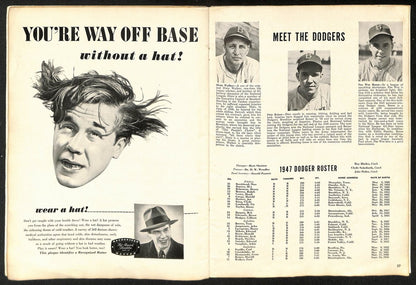 1947 World Series Program Brooklyn Dodgers Vs.