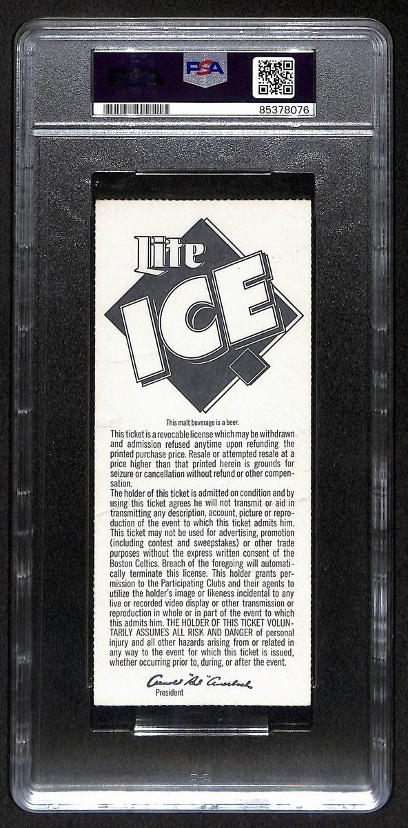 Red Auerbach Hof Signed/Auto 1994 Full Ticket Celtics Vs.Rockets Psa/Dna 193377