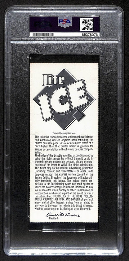 Red Auerbach Hof Signed/Auto 1994 Full Ticket Celtics Vs.Rockets Psa/Dna 193377