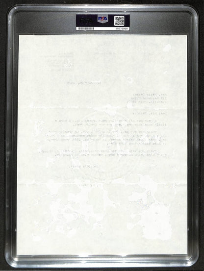 Woody Hayes Signed/Auto 9X11 1979 Tls Letter Ohio State Univ Psa/Dna 198791