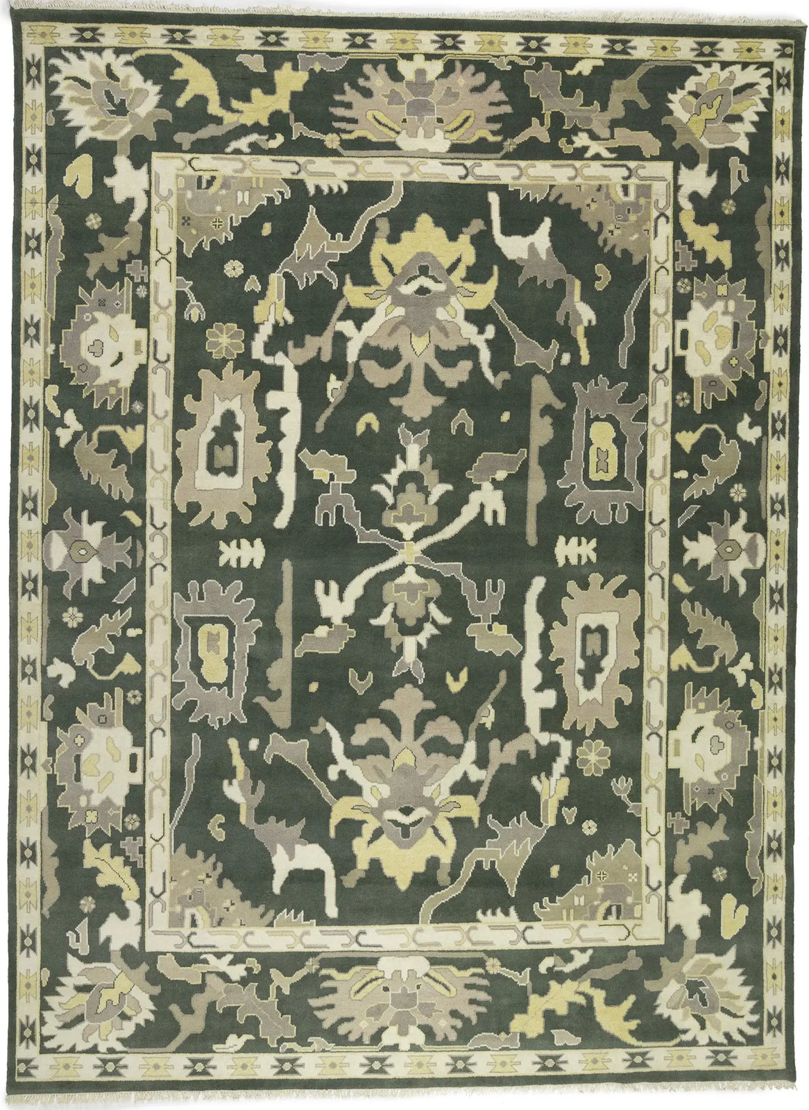 Extra Large Handmade Wool Oushak Chobi Oriental