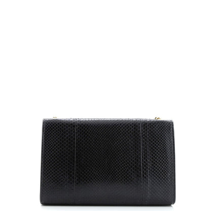 Saint Laurent Classic Monogram Tassel Crossbody Bag Python Medium