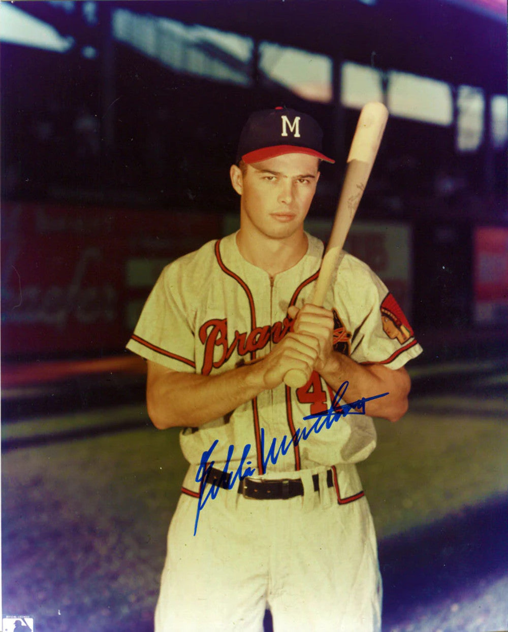 Eddie Mathews Autographed 8x10 Standing Photo