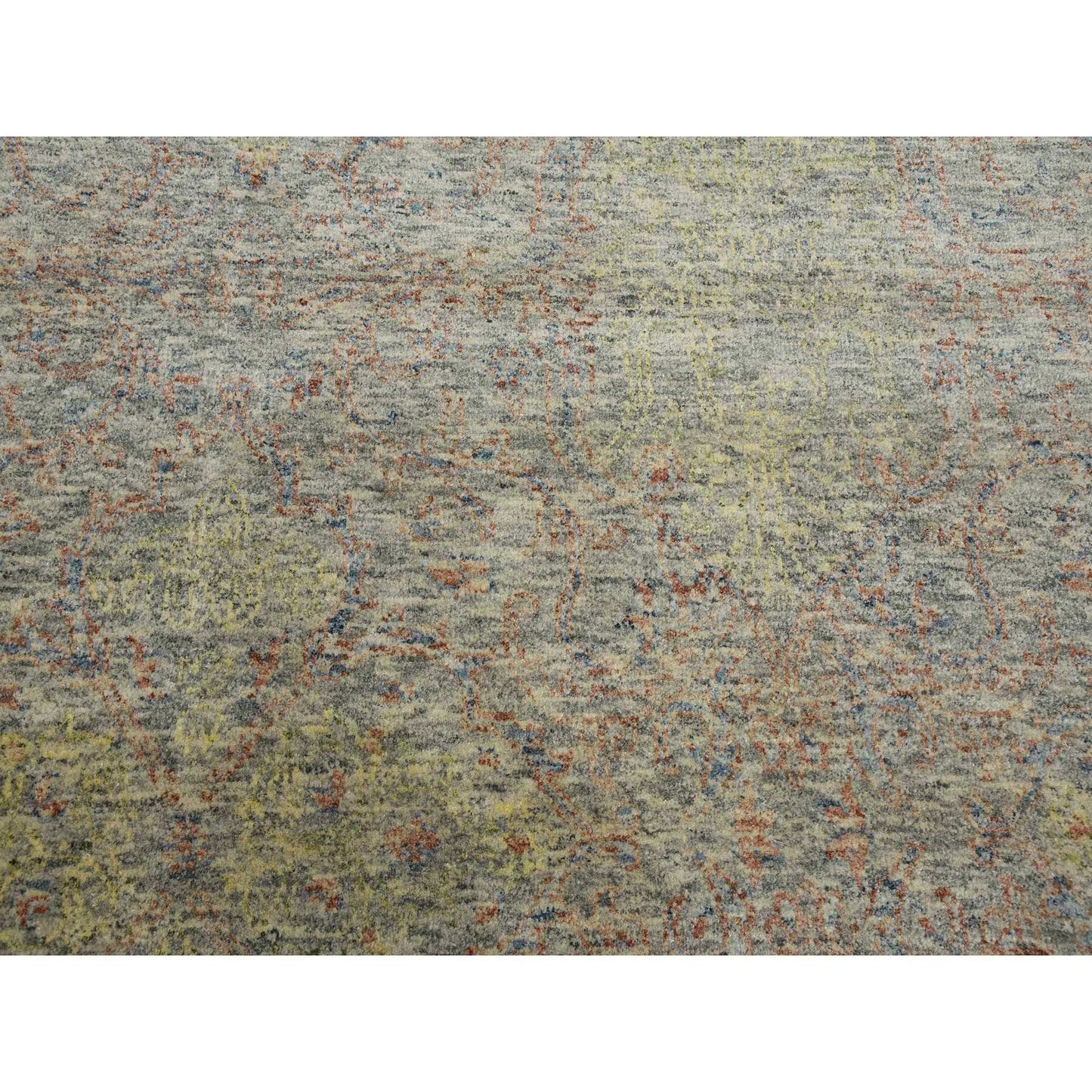 8'10"X12' Colorful Modern Salt And Pepper Design Wool Hand Knotted Rug