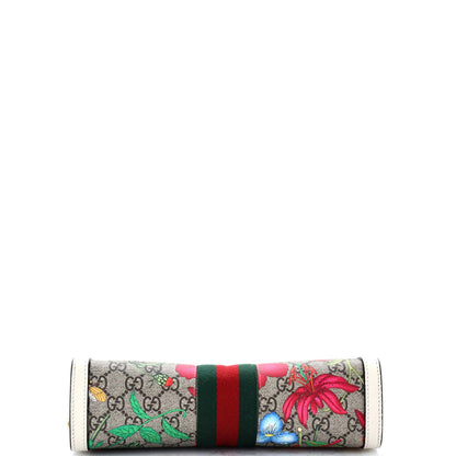 Gucci Ophidia Chain Shoulder Bag Flora Gg Coated Canvas Small