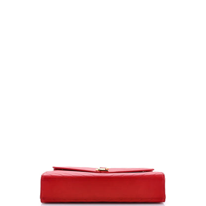 Saint Laurent Classic Monogram Envelope Satchel Matelasse Chevron Leather Large