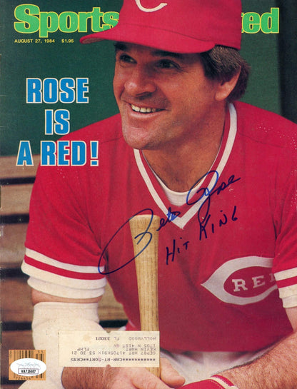 Pete Rose "Hit King" Autographed Sports Illustrated Magazine - August 27Th, 1984