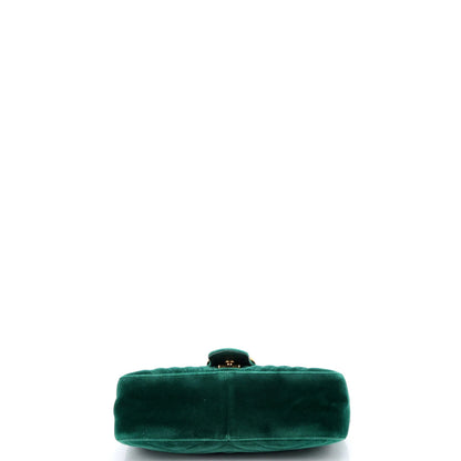 Gucci Gg Marmont Flap Bag Matelasse Velvet Small