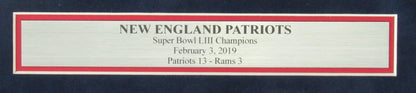 New England Patriots Super Bowl Liii Champs Ticket & Photo Collage Framed 167414