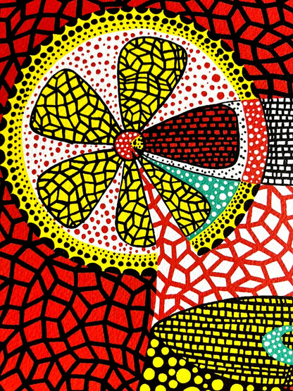 Yayoi Kusama Lithograph Coa Numbered Limited