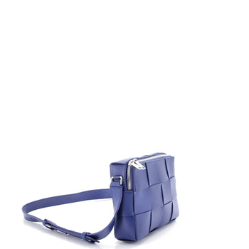 Bottega Veneta Cassette Camera Crossbody Bag Maxi Intrecciato Leather Small