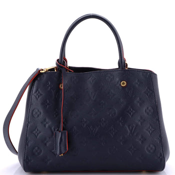 Louis Vuitton Montaigne Handbag Monogram Empreinte Leather Mm