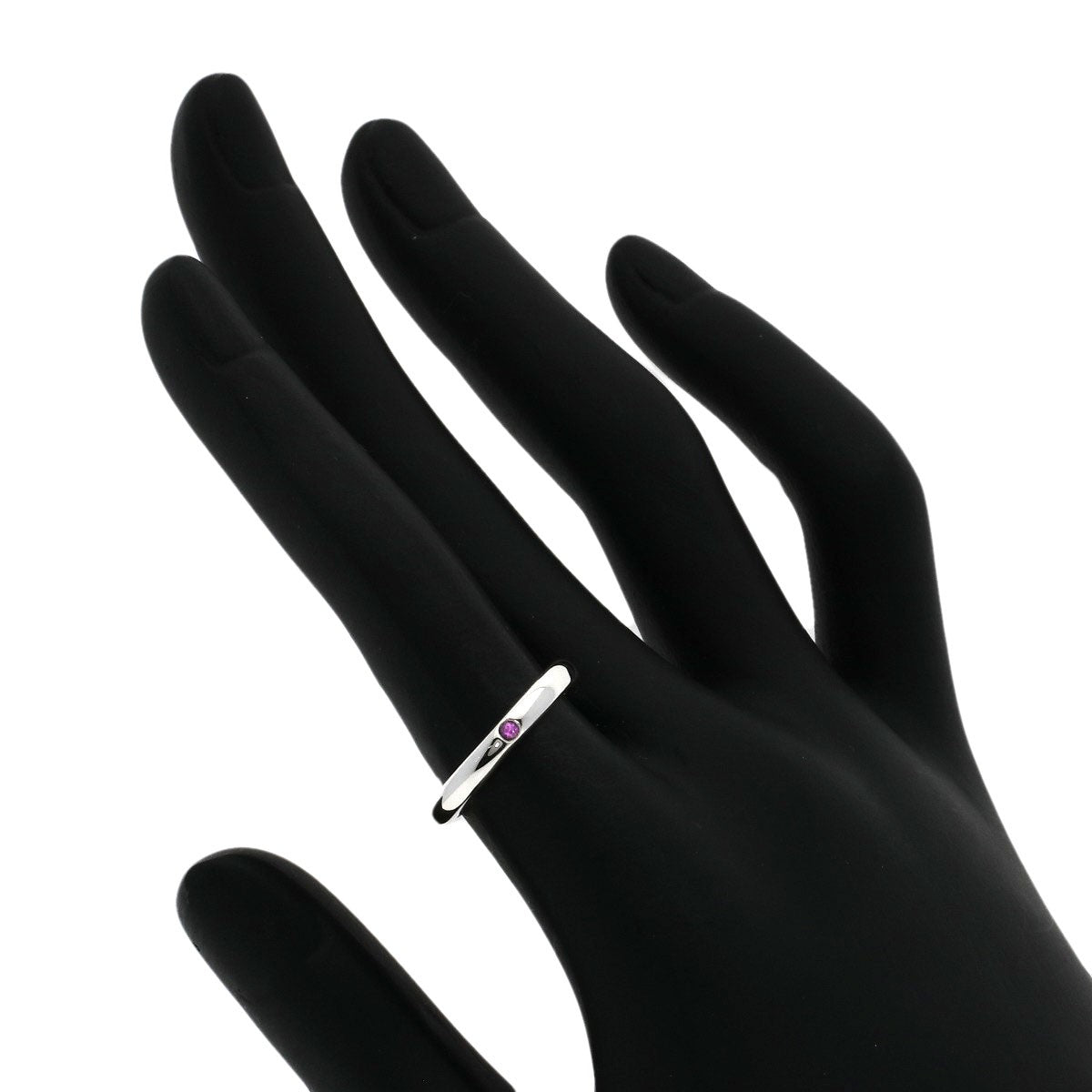 Silver TIFFANY&Co. Stacking band Ruby Ring