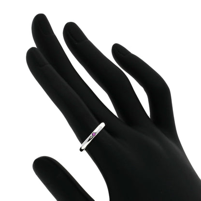 Silver TIFFANY&Co. Stacking band Ruby Ring