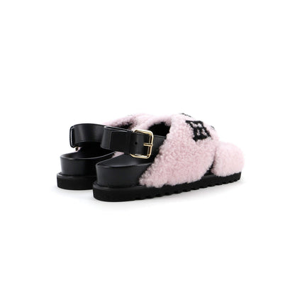 Louis Vuitton Women'S Paseo Comfort Slide Slingback Sandals Shearling