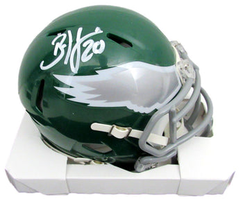 Brian Dawkins Hof Signed Eagles Kelly Green Mini