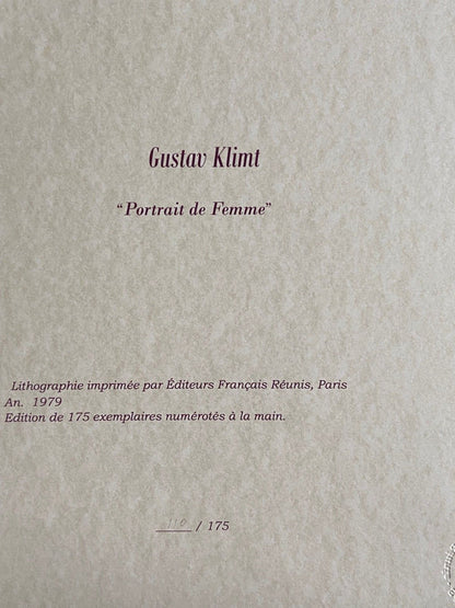 Gustav Klimt Lithograph Coa Hand Numbered Signature (Edvard Munch)