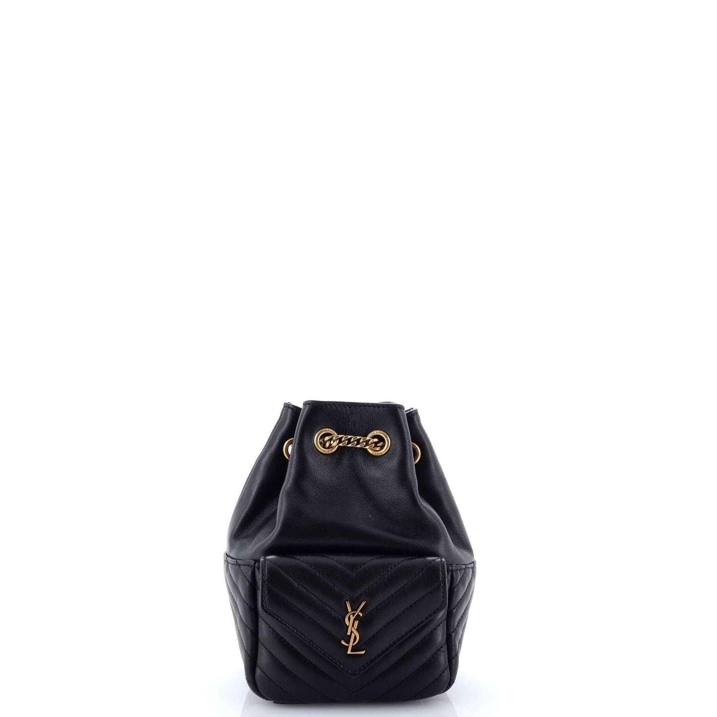 Saint Laurent Joe Bucket Bag Matelasse Chevron Leather Mini