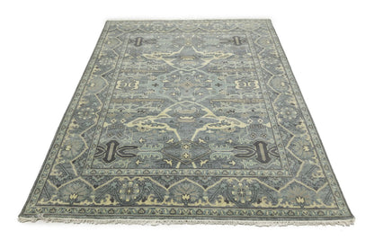 Large Oushak Wool Oriental Rug Muted Floral