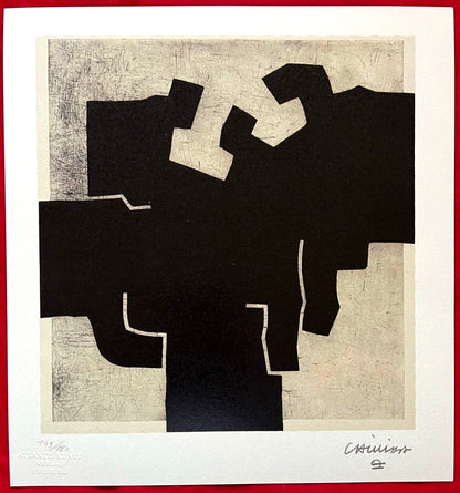 Eduardo Chillida Lithograph Coa Signed Numbered By Hand 180 Ex