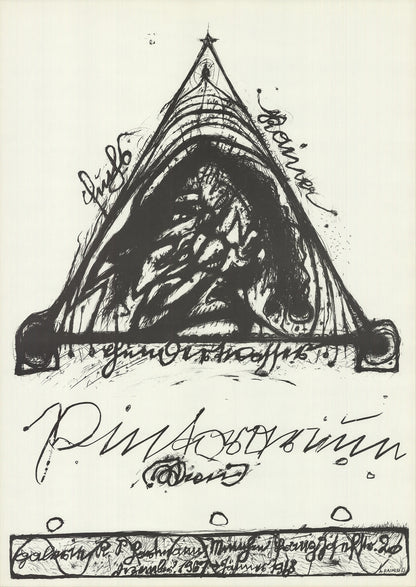 Arnulf Rainer Pintorarium " Lithograph Contemporary Black & W