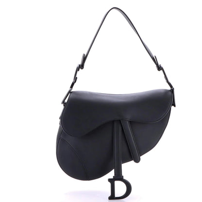 Christian Dior Ultra Matte Saddle Handbag Leather Medium