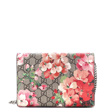 Gucci Dionysus Chain Wallet Blooms Print Gg Coated Canvas Small