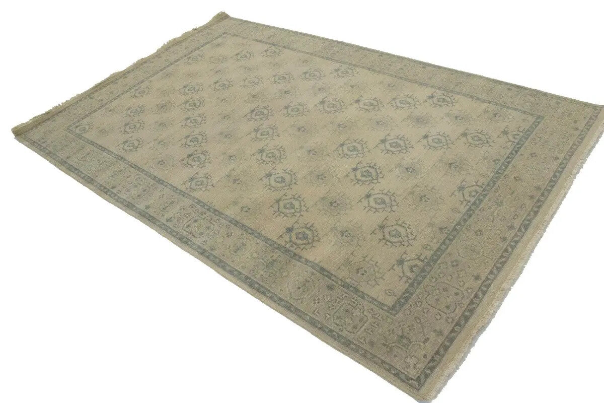 6X9 Ft Handmade Wool Oriental Rug Allover Floral
