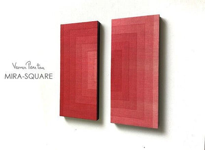 Vintage Verner Panton Mira Square Cotton Red 2Set
