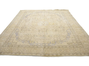 Semi-Antique Handmade Floral Oriental Rug Vintage