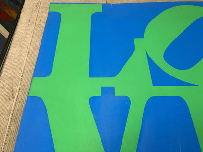 Robert Indiana Love-Stable " Serigraph Pop Art Green Blue Re