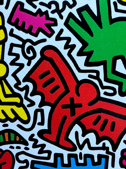 Keith Haring Lithograph Certified Coa "Pop Shop Tokyo" Signed Numbered By Hand