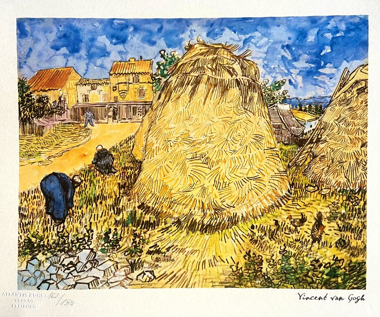 Vincent Van Gogh Lithograph From An Painting Coa Signed Op Numbered