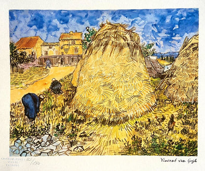 Vincent Van Gogh Lithograph From An Painting Coa Signed Op Numbered