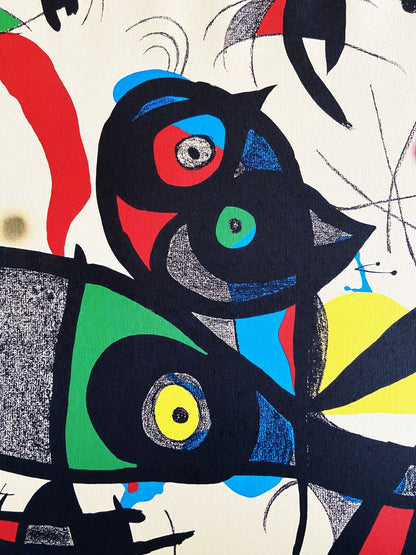 Joan Mir Lithograph Poligrafa Barcelona 1973 Published Signed Op