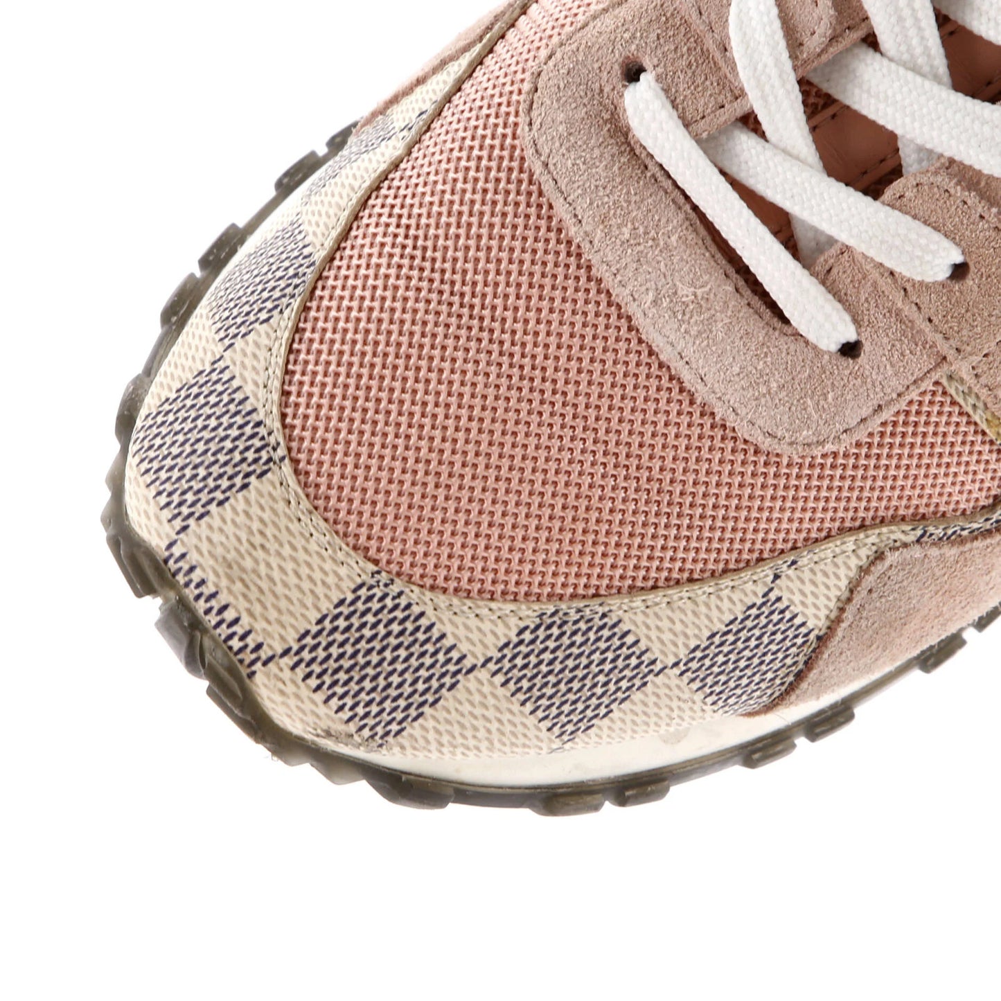 Louis Vuitton Women'S Run Away Sneakers Damier With Mesh And Leather