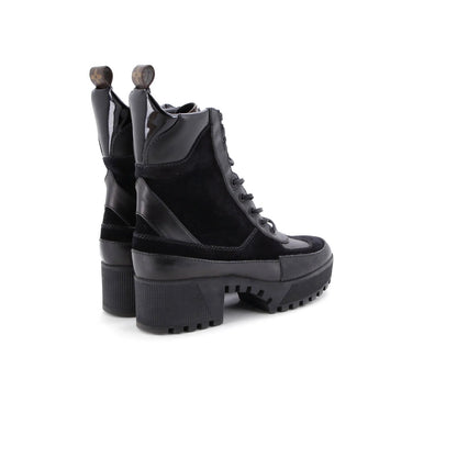 Louis Vuitton Women'S Laureate Platform Desert Boots Suede With Monogram Canvas