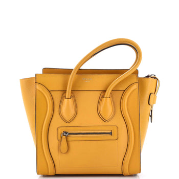 Celine Luggage Bag Grainy Leather Micro