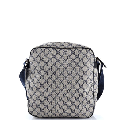 Gucci Front Zip Messenger Gg Coated Canvas Medium