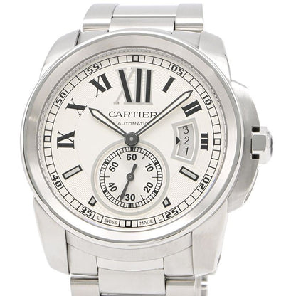 Cartier Calibre De Cartier Watch Lm W7100037 Silver Men'S Used Watch #6109