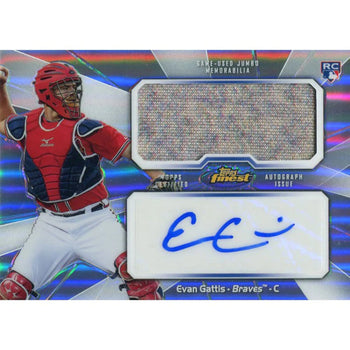 Evan Gattis Autographed 2013 Topps Finest Rookie Jersey Card