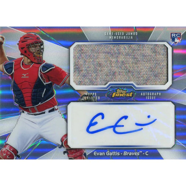 Evan Gattis Autographed 2013 Topps Finest Rookie Jersey Card