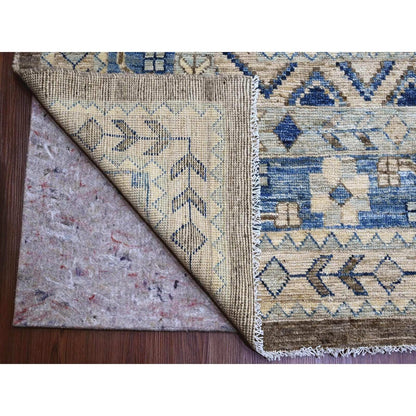 11'8"X15'6" Brown Anatolian Village Inspired Design Wool Hand Knotted Rug