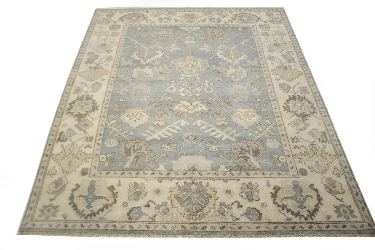 Oriental Muted Handmade Large Decor Floral Carpet Oushak Rug 8'2x9'10 Chobi