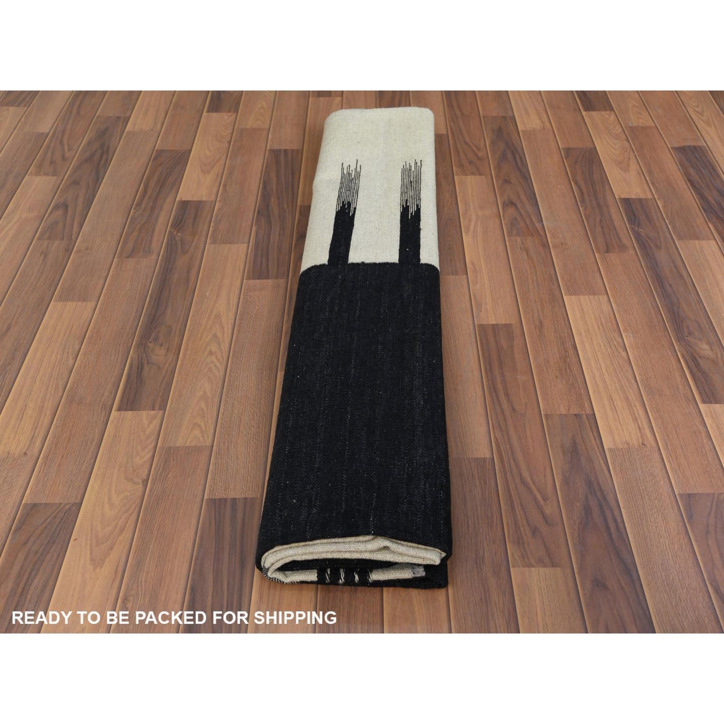 8'2"X10' Hand Woven Avant-Garde Design Flat Weave Kilim Handspun Wool Rug