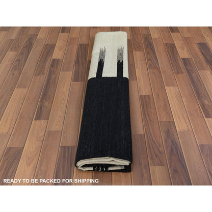 8'2"X10' Hand Woven Avant-Garde Design Flat Weave Kilim Handspun Wool Rug